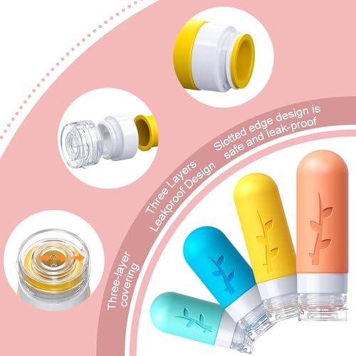 18pack Travel Bottles for Toiletries,TSA Approved Silicone Travel Containers for Toiletries,Leak Proof Refillable Liqus Shampoo And Conditioner travel Essentials toiletry Bottles