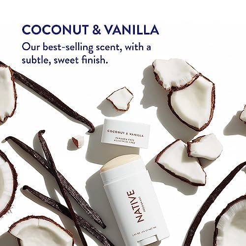 Native Deodorant,Unscented, Aluminum Free, Paraben Free, 2.65 OZ (75 g), Coconut Oil and Shea Butter