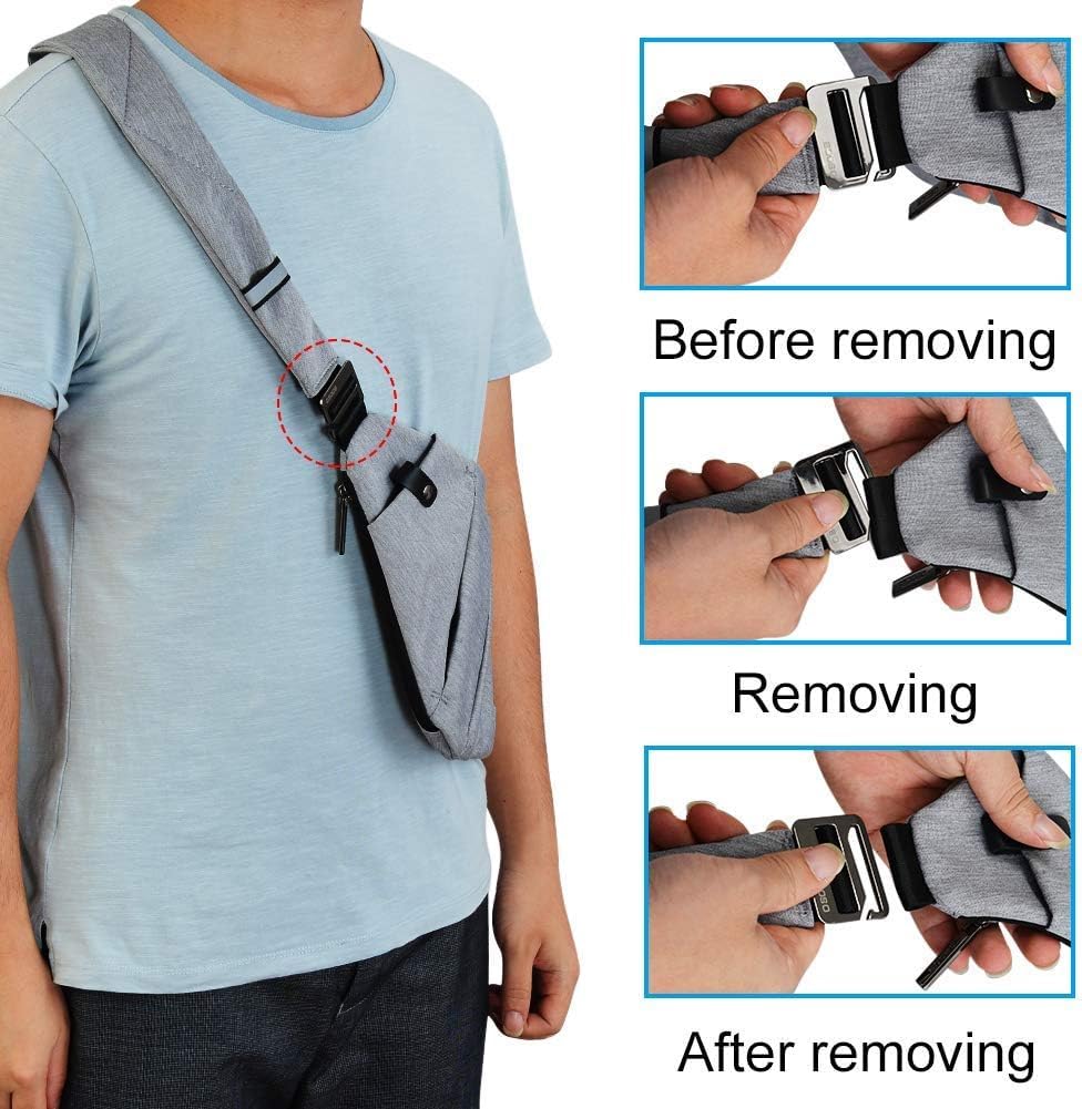 OSOCE Anti Theft Crossbody Bags Sling Bag for Women Men Waterproof Wander Bag for Sports and Travel. (1-BLACK, Small)