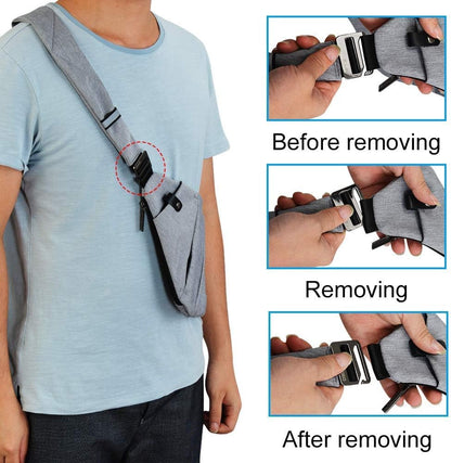 OSOCE Anti Theft Crossbody Bags Sling Bag for Women Men Waterproof Wander Bag for Sports and Travel. (1-BLACK, Small)