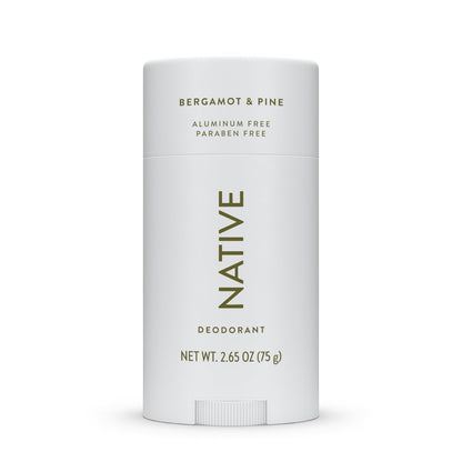 Native Deodorant,Unscented, Aluminum Free, Paraben Free, 2.65 OZ (75 g), Coconut Oil and Shea Butter