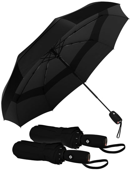 REPEL Windproof Travel Umbrella - Compact & Withstands Winds up to 85MPH , Strongest Premium Auto Folding Umbrella for Rain and Sun - Durable, Light & Portable for Women & Men , Fits Backpack & Cars