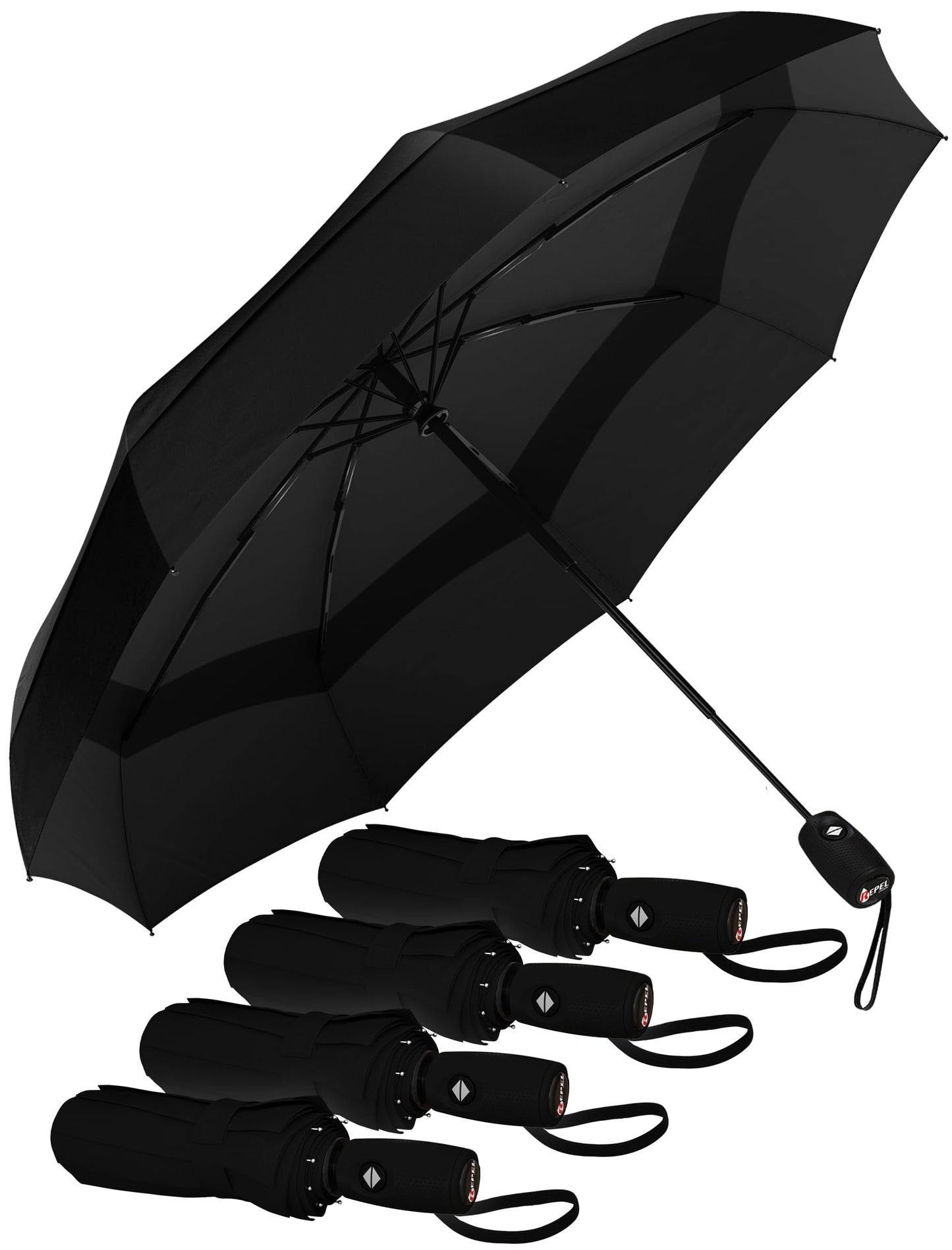 REPEL Windproof Travel Umbrella - Compact & Withstands Winds up to 85MPH , Strongest Premium Auto Folding Umbrella for Rain and Sun - Durable, Light & Portable for Women & Men , Fits Backpack & Cars