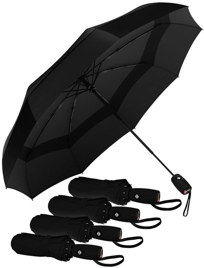 REPEL Windproof Travel Umbrella - Compact & Withstands Winds up to 85MPH , Strongest Premium Auto Folding Umbrella for Rain and Sun - Durable, Light & Portable for Women & Men , Fits Backpack & Cars