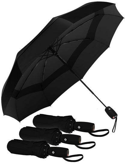 REPEL Windproof Travel Umbrella - Compact & Withstands Winds up to 85MPH , Strongest Premium Auto Folding Umbrella for Rain and Sun - Durable, Light & Portable for Women & Men , Fits Backpack & Cars
