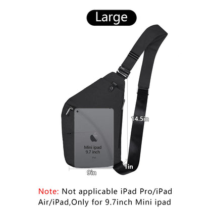 OSOCE Anti Theft Crossbody Bags Sling Bag for Women Men Waterproof Wander Bag for Sports and Travel. (1-BLACK, Small)