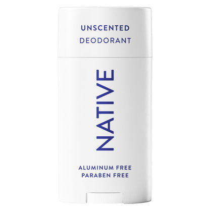 Native Deodorant,Unscented, Aluminum Free, Paraben Free, 2.65 OZ (75 g), Coconut Oil and Shea Butter