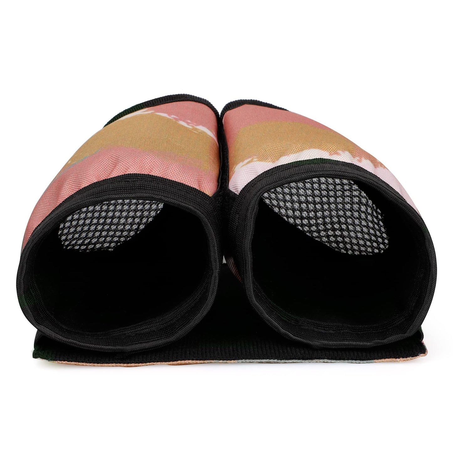 riemot Luggage Travel Cup Holder Free Hand Drink Carrier - Hold Two Coffee Mugs - Fits Roll on Suitcase Handles - Gifts for Flight Attendants Travelers Accessories Carbon Black