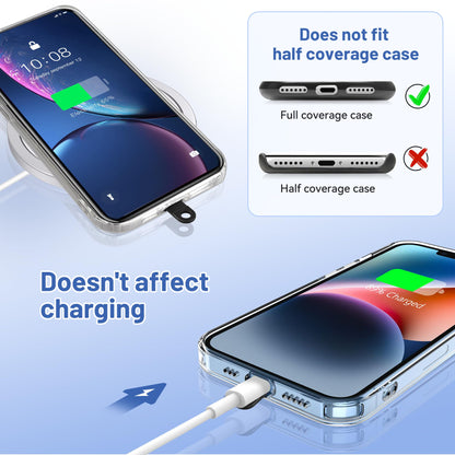 Doormoon Phone Lanyard, Universal Adjustable Neck Strap for Phone Case Keys ID Badges Cell Phone Lanyard Compatible with iPhone, Samsung, Most Smartphones, 2 Pack, Black Black