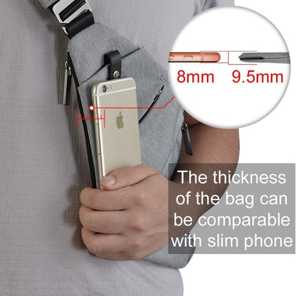 OSOCE Anti Theft Crossbody Bags Sling Bag for Women Men Waterproof Wander Bag for Sports and Travel. (1-BLACK, Small)