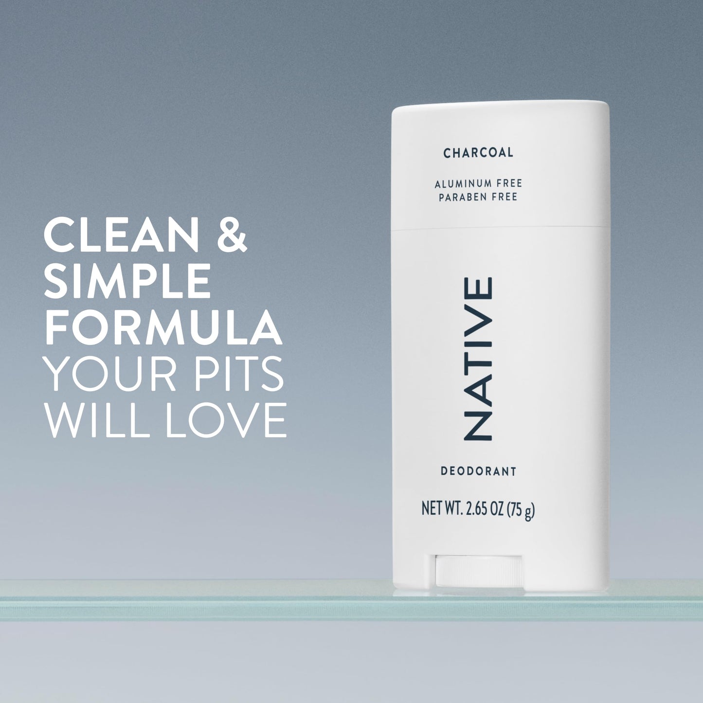 Native Deodorant,Unscented, Aluminum Free, Paraben Free, 2.65 OZ (75 g), Coconut Oil and Shea Butter