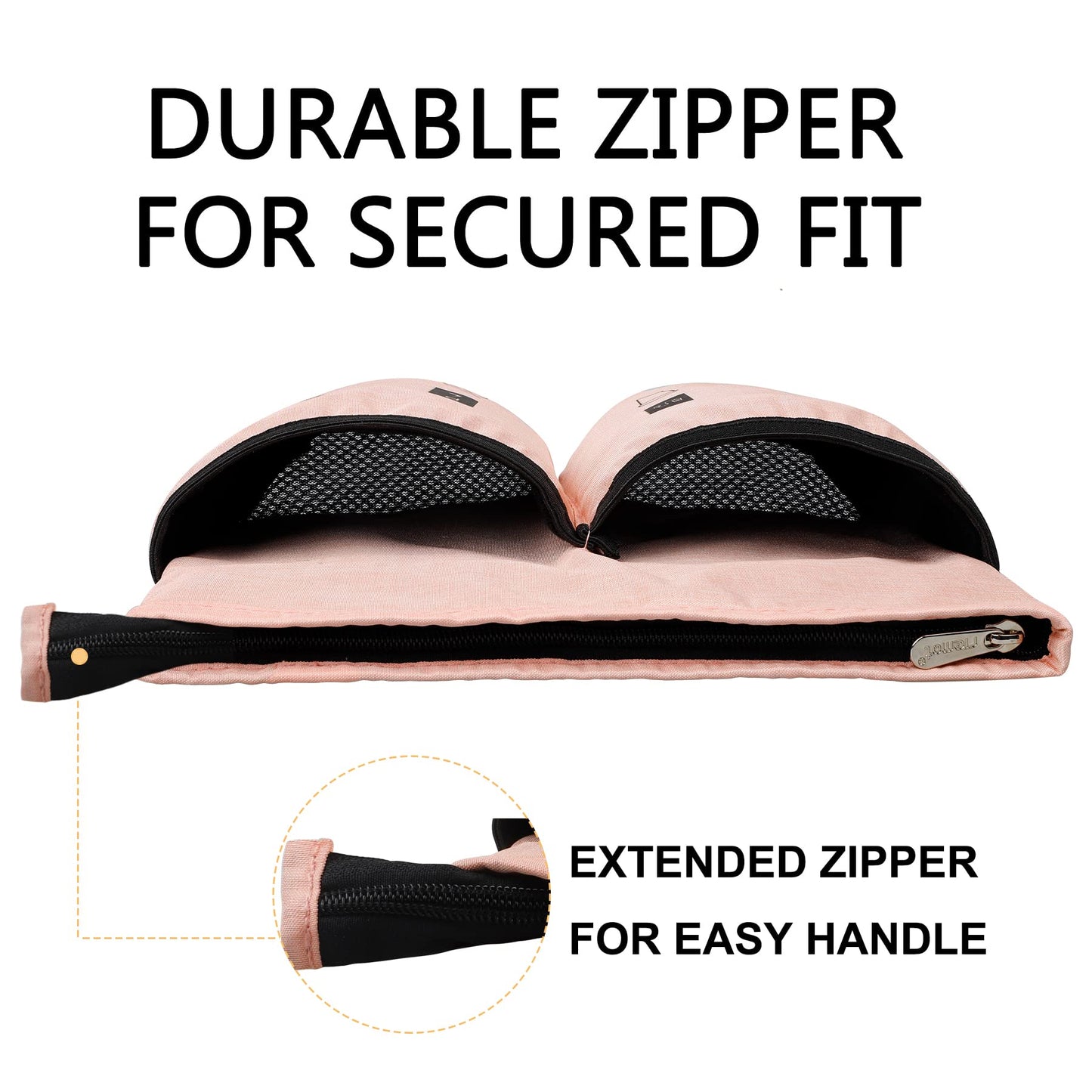 riemot Luggage Travel Cup Holder Free Hand Drink Carrier - Hold Two Coffee Mugs - Fits Roll on Suitcase Handles - Gifts for Flight Attendants Travelers Accessories Carbon Black