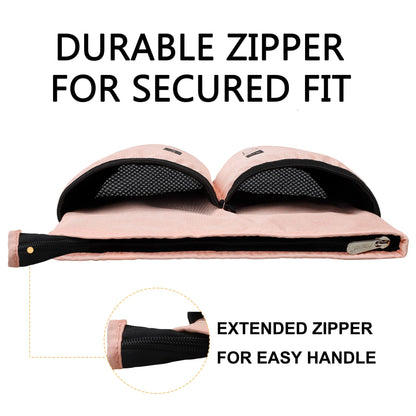 riemot Luggage Travel Cup Holder Free Hand Drink Carrier - Hold Two Coffee Mugs - Fits Roll on Suitcase Handles - Gifts for Flight Attendants Travelers Accessories Carbon Black