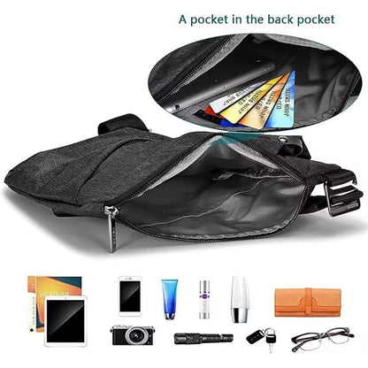 OSOCE Anti Theft Crossbody Bags Sling Bag for Women Men Waterproof Wander Bag for Sports and Travel. (1-BLACK, Small)