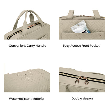 BAGSMART Toiletry Bag Travel Bag with Hanging Hook, Water-resistant Makeup Cosmetic Bag Travel Organizer for Accessories, Shampoo, Full-size Container, Toiletries (Black, Medium)