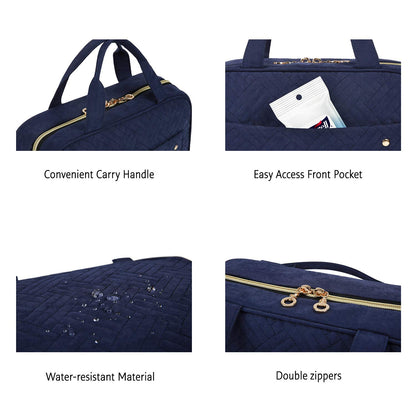 BAGSMART Toiletry Bag Travel Bag with Hanging Hook, Water-resistant Makeup Cosmetic Bag Travel Organizer for Accessories, Shampoo, Full-size Container, Toiletries (Black, Medium)