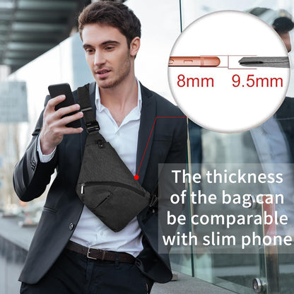 OSOCE Anti Theft Crossbody Bags Sling Bag for Women Men Waterproof Wander Bag for Sports and Travel. (1-BLACK, Small)