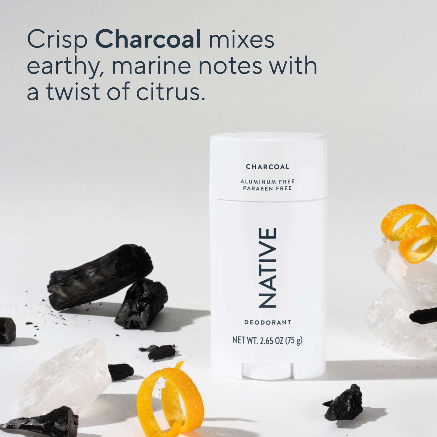 Native Deodorant,Unscented, Aluminum Free, Paraben Free, 2.65 OZ (75 g), Coconut Oil and Shea Butter