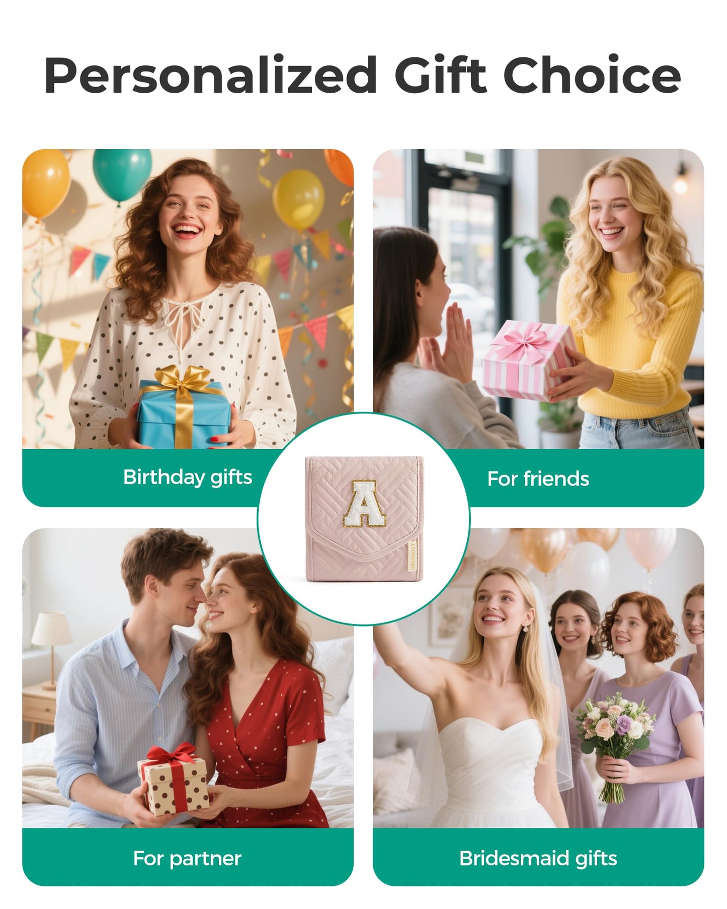 BAGSMART Travel Jewelry Organizer Case Foldable Jewelry Roll for Journey Rings, Necklaces, Earrings, Bracelets, Mini, Black