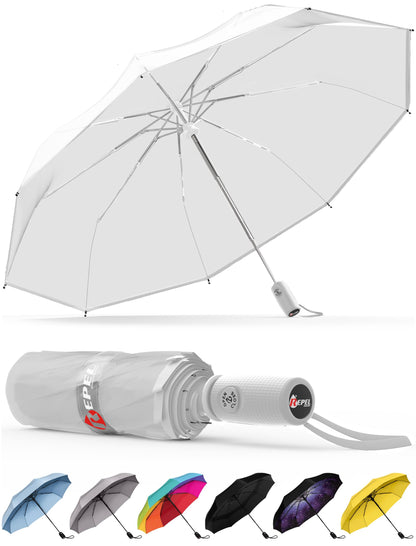 REPEL Windproof Travel Umbrella - Compact & Withstands Winds up to 85MPH , Strongest Premium Auto Folding Umbrella for Rain and Sun - Durable, Light & Portable for Women & Men , Fits Backpack & Cars