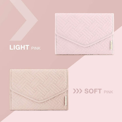 BAGSMART Travel Jewelry Organizer Case Foldable Jewelry Roll for Journey Rings, Necklaces, Earrings, Bracelets, Mini, Black