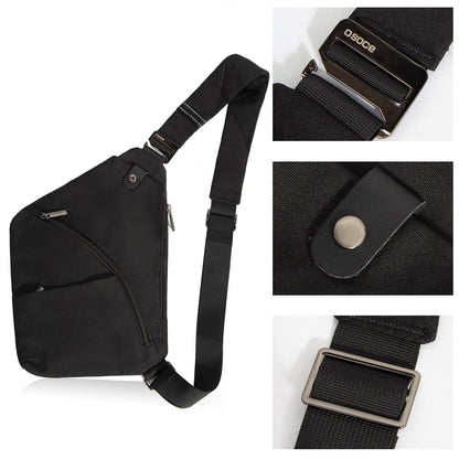 OSOCE Anti Theft Crossbody Bags Sling Bag for Women Men Waterproof Wander Bag for Sports and Travel. (1-BLACK, Small)