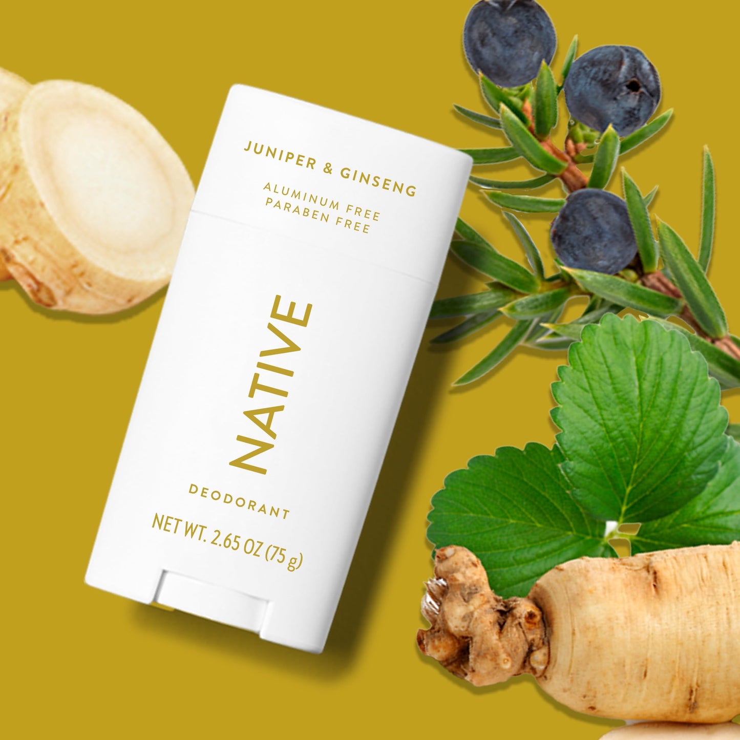 Native Deodorant,Unscented, Aluminum Free, Paraben Free, 2.65 OZ (75 g), Coconut Oil and Shea Butter