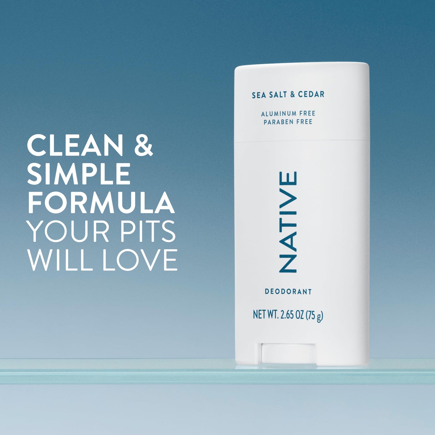 Native Deodorant,Unscented, Aluminum Free, Paraben Free, 2.65 OZ (75 g), Coconut Oil and Shea Butter