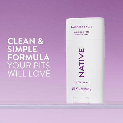 Native Deodorant,Unscented, Aluminum Free, Paraben Free, 2.65 OZ (75 g), Coconut Oil and Shea Butter