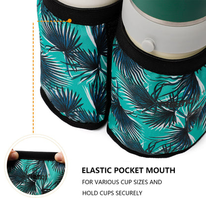 riemot Luggage Travel Cup Holder Free Hand Drink Carrier - Hold Two Coffee Mugs - Fits Roll on Suitcase Handles - Gifts for Flight Attendants Travelers Accessories Carbon Black