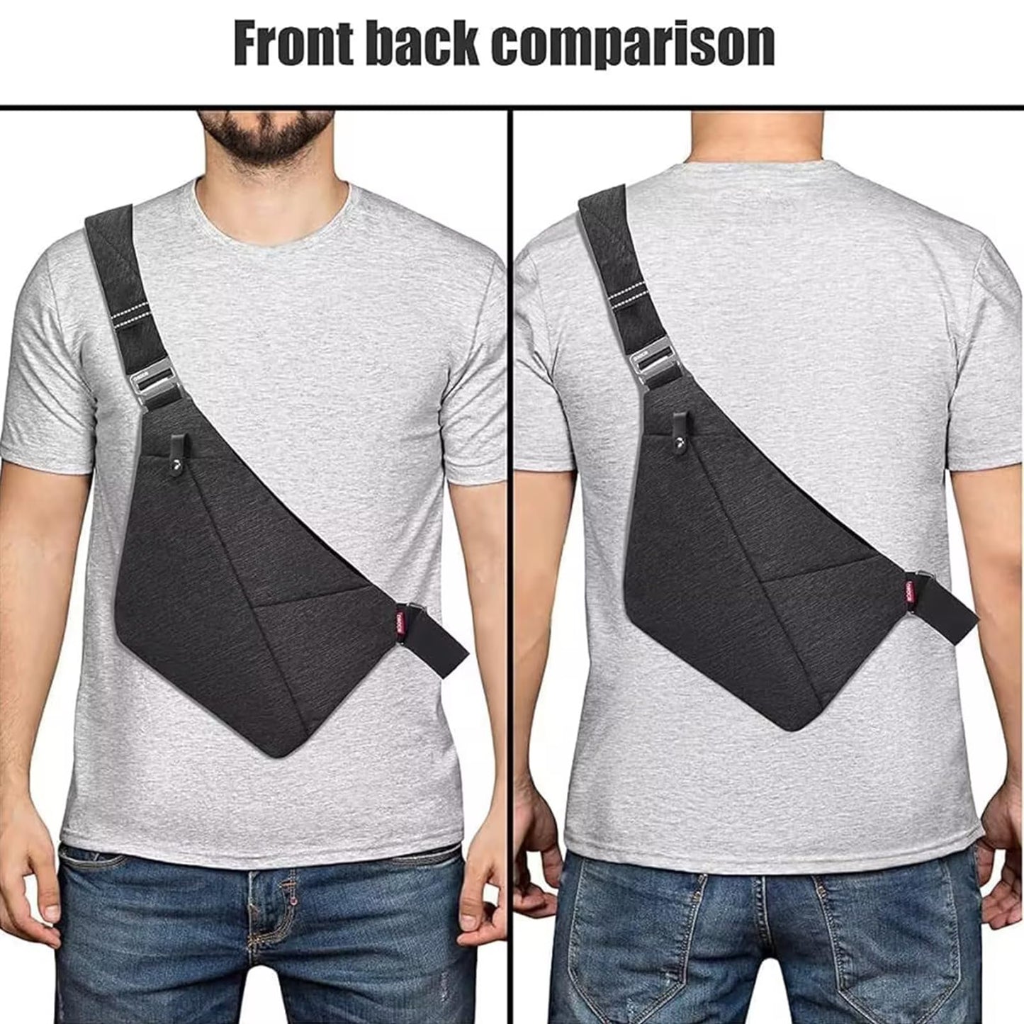 OSOCE Anti Theft Crossbody Bags Sling Bag for Women Men Waterproof Wander Bag for Sports and Travel. (1-BLACK, Small)