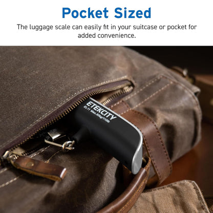 Etekcity Luggage Scale, Travel Essentials, Digital Suitcase Weight Scales for Travel Accessories, Hanging Baggage Scale with Temperature Sensor, Rubber Paint, 110 Pounds, Battery Included, Blue