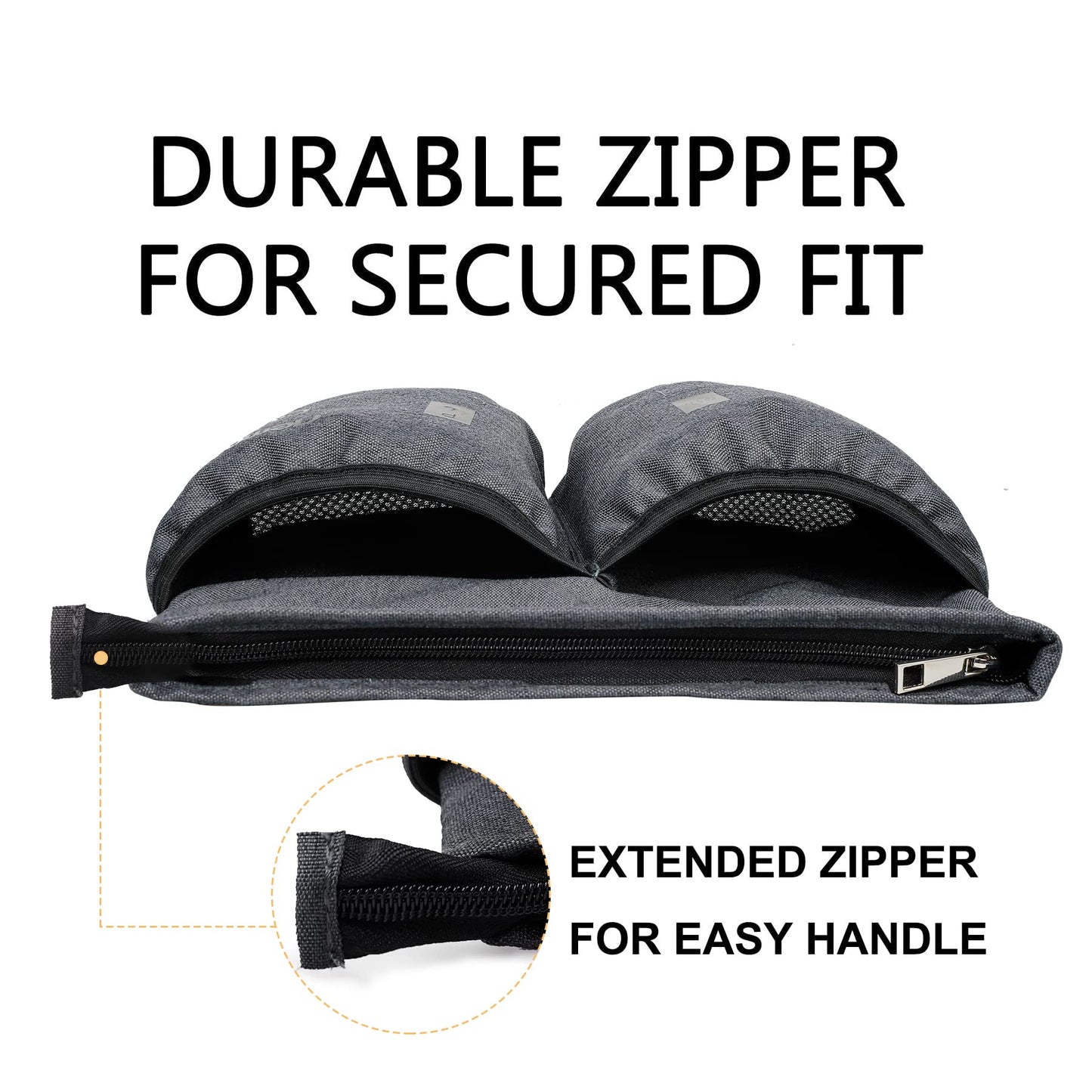 riemot Luggage Travel Cup Holder Free Hand Drink Carrier - Hold Two Coffee Mugs - Fits Roll on Suitcase Handles - Gifts for Flight Attendants Travelers Accessories Carbon Black