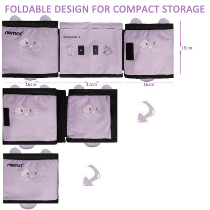 riemot Luggage Travel Cup Holder Free Hand Drink Carrier - Hold Two Coffee Mugs - Fits Roll on Suitcase Handles - Gifts for Flight Attendants Travelers Accessories Carbon Black