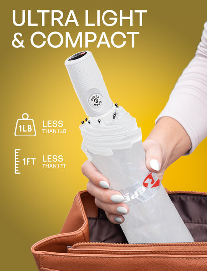 REPEL Windproof Travel Umbrella - Compact & Withstands Winds up to 85MPH , Strongest Premium Auto Folding Umbrella for Rain and Sun - Durable, Light & Portable for Women & Men , Fits Backpack & Cars
