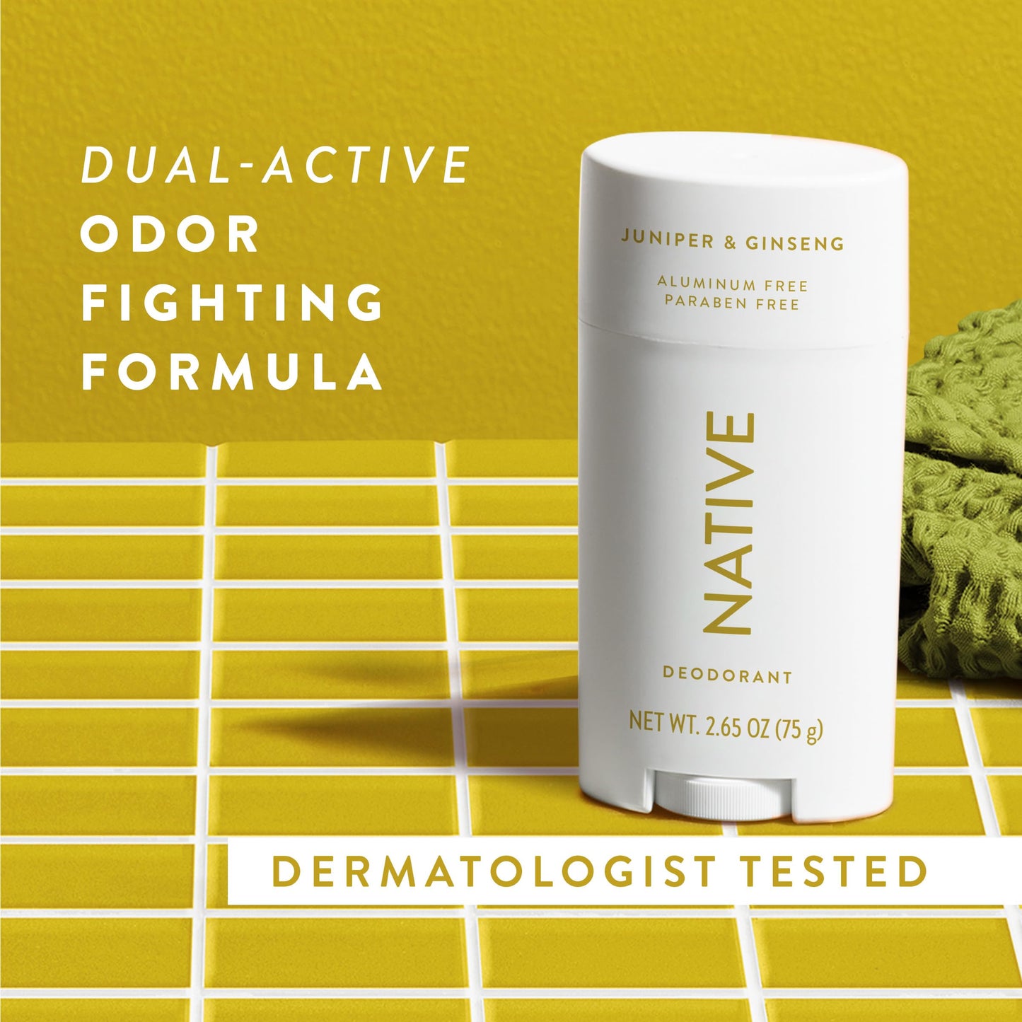 Native Deodorant,Unscented, Aluminum Free, Paraben Free, 2.65 OZ (75 g), Coconut Oil and Shea Butter