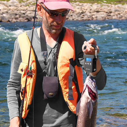 Etekcity Luggage Scale, Travel Essentials, Digital Suitcase Weight Scales for Travel Accessories, Hanging Baggage Scale with Temperature Sensor, Rubber Paint, 110 Pounds, Battery Included, Blue