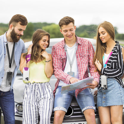 Doormoon Phone Lanyard, Universal Adjustable Neck Strap for Phone Case Keys ID Badges Cell Phone Lanyard Compatible with iPhone, Samsung, Most Smartphones, 2 Pack, Black Black