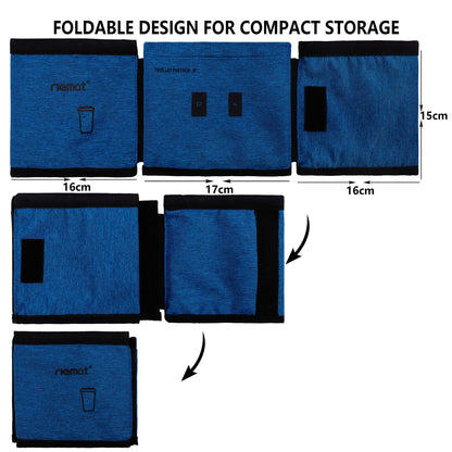 riemot Luggage Travel Cup Holder Free Hand Drink Carrier - Hold Two Coffee Mugs - Fits Roll on Suitcase Handles - Gifts for Flight Attendants Travelers Accessories Carbon Black