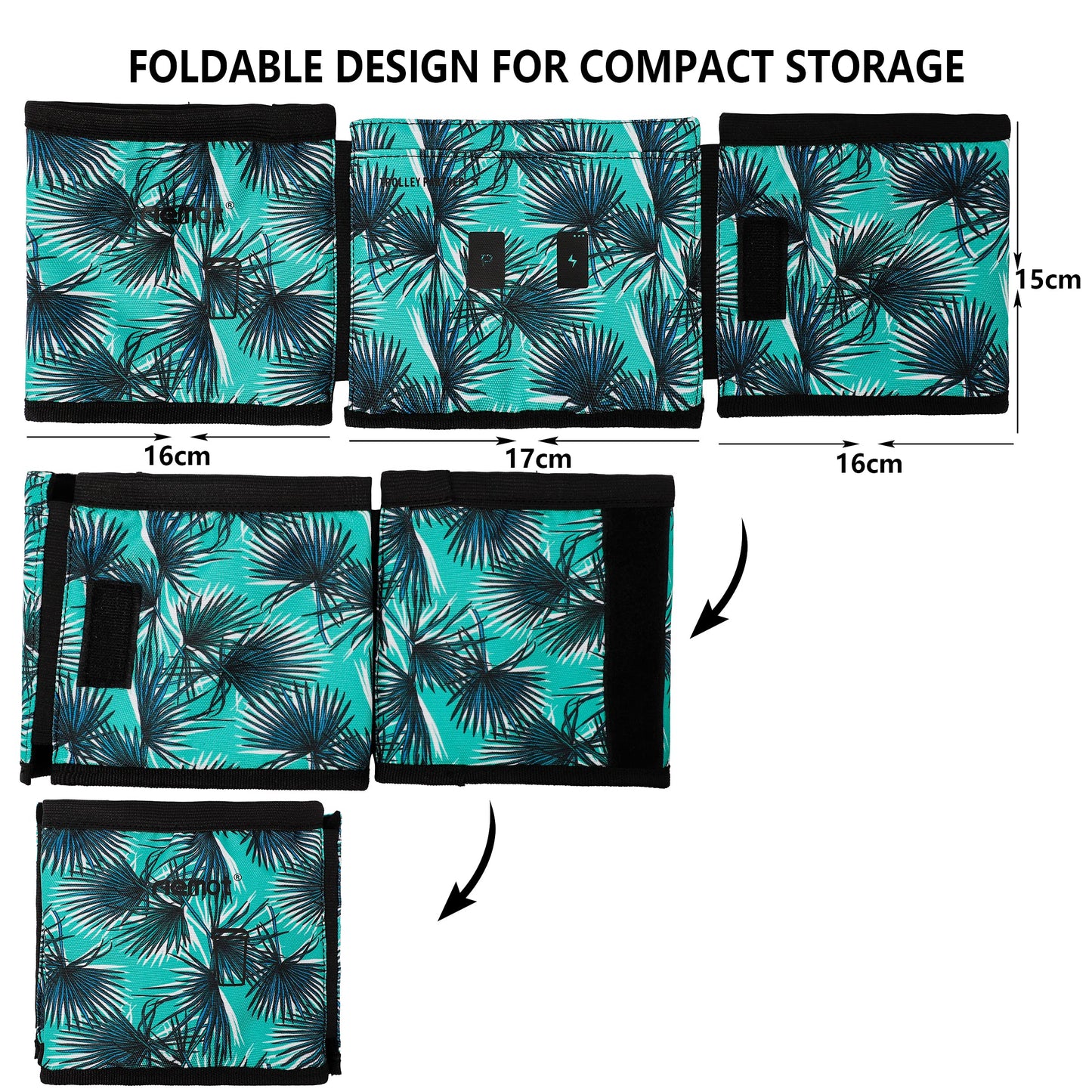 riemot Luggage Travel Cup Holder Free Hand Drink Carrier - Hold Two Coffee Mugs - Fits Roll on Suitcase Handles - Gifts for Flight Attendants Travelers Accessories Carbon Black